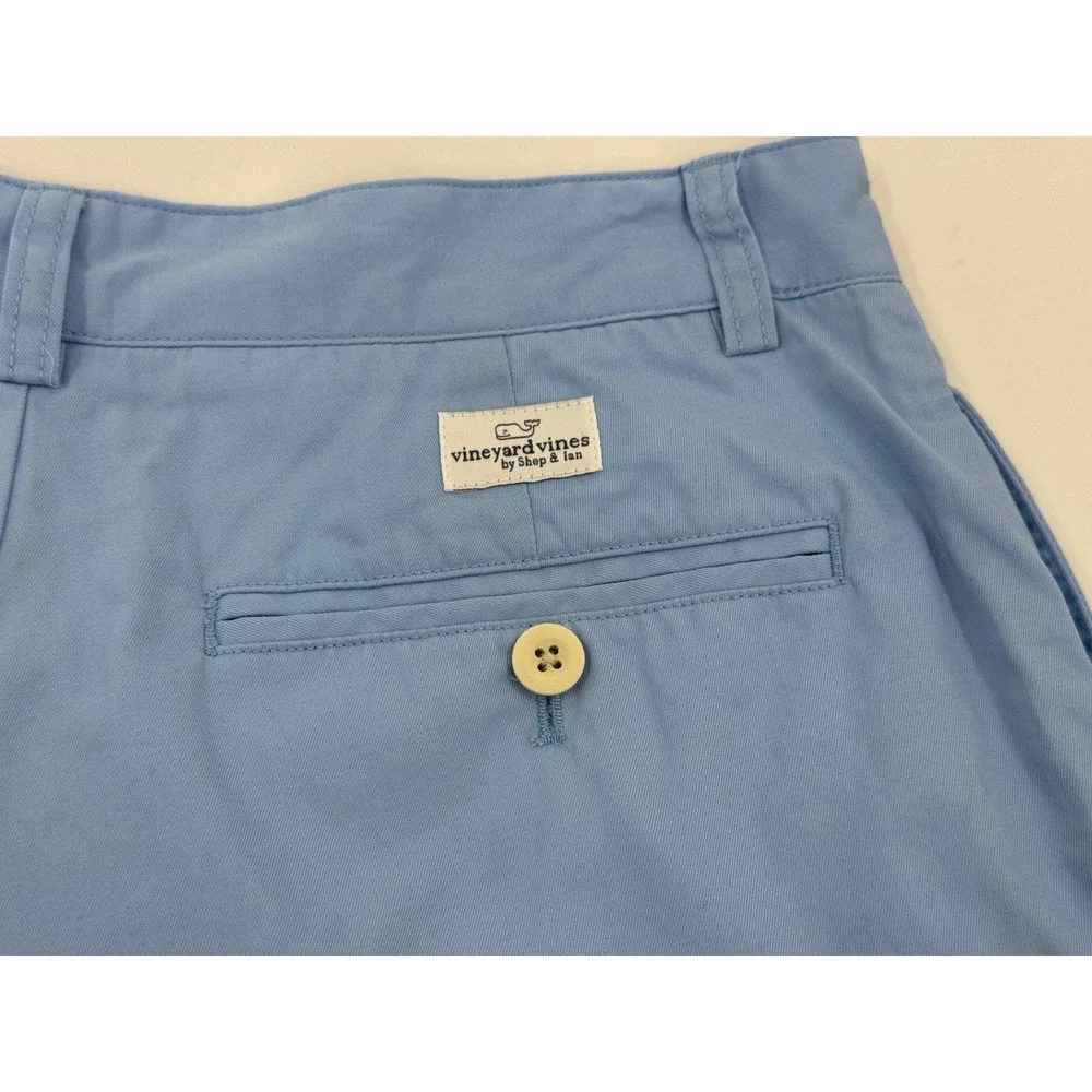 Vineyard Vines Mens 28 Club Short Light Blue Cotton‎ Twill Chino Shorts 1H0001